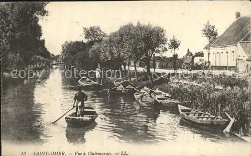 Saint Omer Pas de Calais Canal vue a Clairmarais Kat. Saint Omer