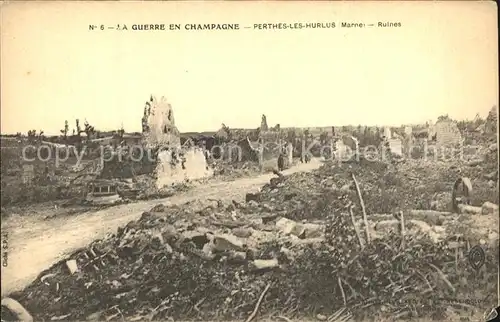 Perthes les Hurlus Ruines Guerre en Champagne Ruinen 1. Weltkrieg
