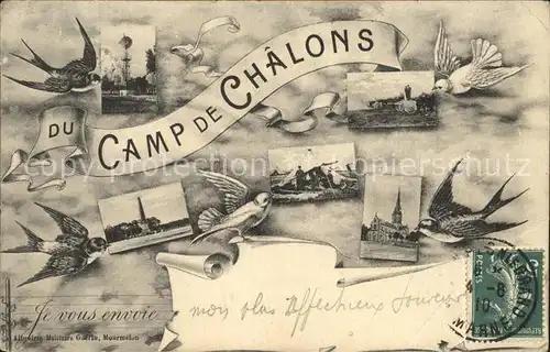 Camp de Chalons Teilansichten Briefschwalbe Kat. Mourmelon le Petit