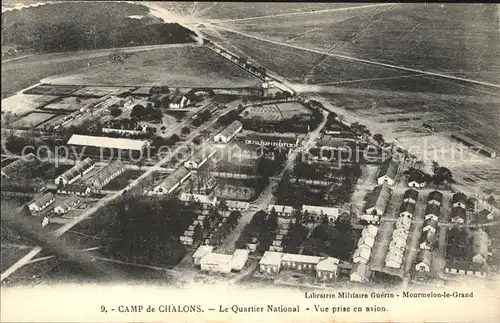 Camp de Chalons Quartier National vue aerienne Kat. Mourmelon le Petit