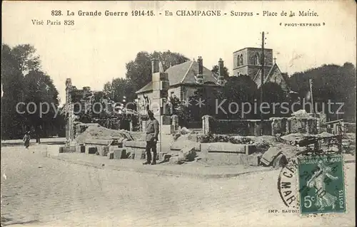 Suippes Place de la Mairie Ruines Grande Guerre 1914 15 Ruinen 1. Weltkrieg Kat. Suippes