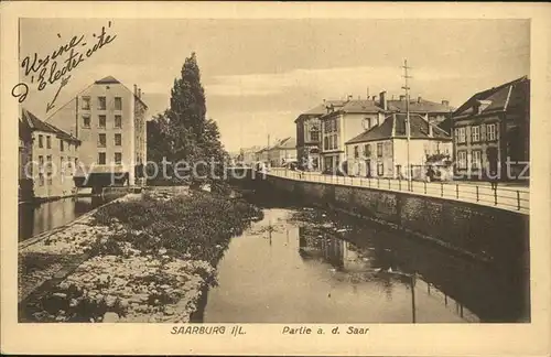 Saarburg Lothringen Partie an der Saar Kat. Sarrebourg