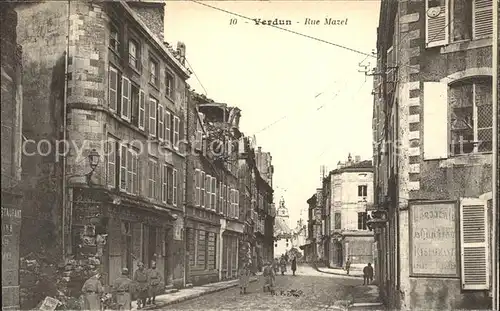 Verdun Meuse Rue Mazel Maisons detruites Grande Guerre Truemmer 1. Weltkrieg Kat. Verdun