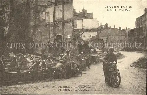 Verdun Meuse Rue Saint Peter Ruines Grande Guerre 1914 18 Truemmer 1. Weltkrieg Kat. Verdun
