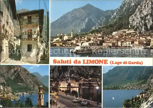 Limone Lago di Garda Dorfmotive Teilansichten Promenade