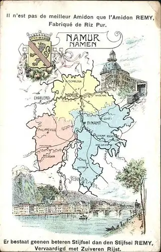 Namur Wallonie Karte Kat. 
