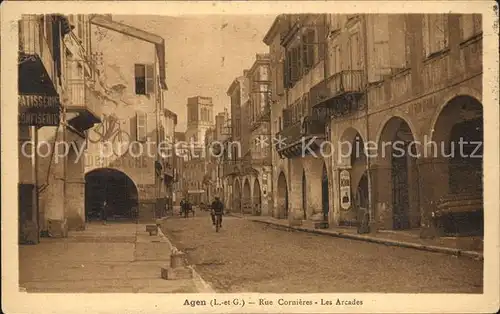 Agen Lot et Garonne Rue Cornieres Les Arcades Kat. Agen