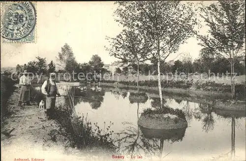 Saacy sur Marne Angler am Weiher Kat. Saacy sur Marne