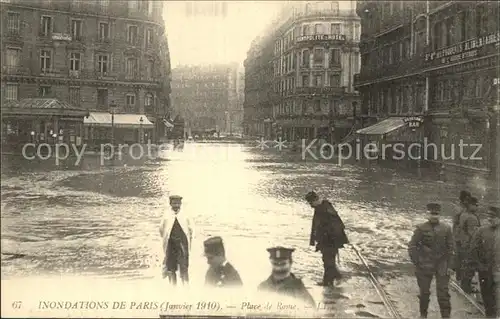 Paris ueberschwemmung Place de Rome Kat. Paris