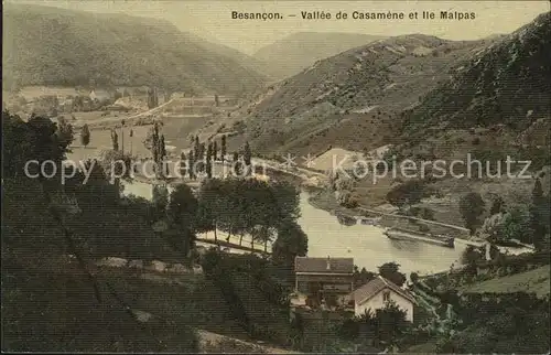 Besancon les Bains Vallee de Casamene et ille Malpas Kat. Besancon Doubs