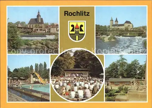 Rochlitz Sachsen Petrikirche Schlo? Freibad Kat. Rochlitz