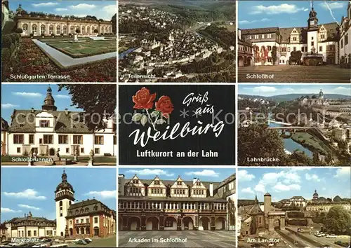 Weilburg Lahnbruecke Schlosshof Marktplatz Kat. Weilburg Lahn