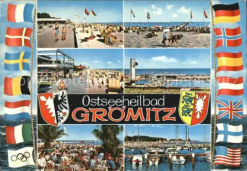 Groemitz Ostseebad Strand Hafen  Kat. Groemitz