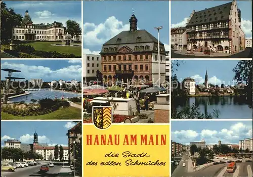 Hanau Main Schwimmbad Marktplatz Rathaus Kat. Hanau