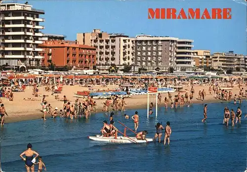 Miramare di Rimini  Hotels vom Meer aus gesehen Kat. Rimini