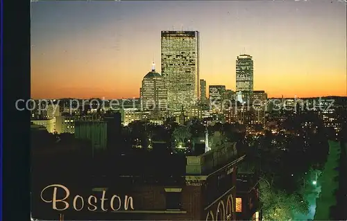 Boston Massachusetts Black Bay at Twilight Kat. Boston
