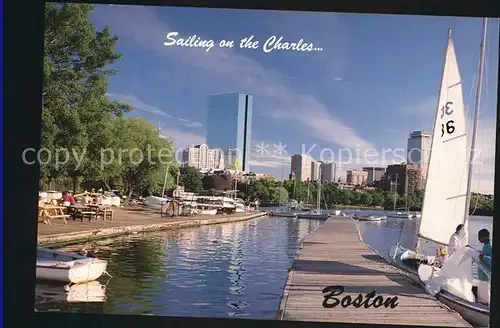 Boston Massachusetts Sailing Dock on the Charles River Kat. Boston