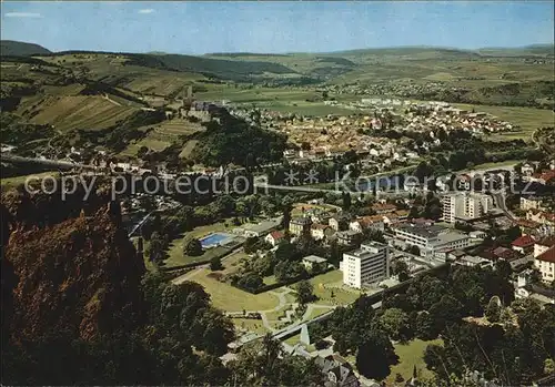 Bad Muenster Stein Ebernburg Fliegeraufnahme mit Rheingrafenstein Nahe Ebernburg Kat. Bad Muenster am Stein Ebernburg