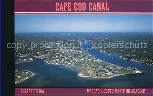 Cape Cod Mass. Fliegeraufnahme Buzzard s Bay Kat. 