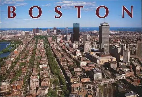 Boston Massachusetts Fliegeraufnahme Kat. Boston