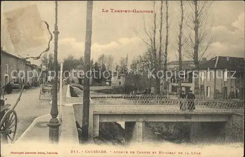 Caussade Avenue de Cahors et Ruisseau de la Lere Kat. Caussade