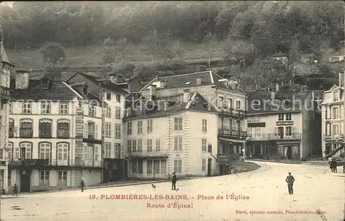 Plombieres les Bains Vosges Place de l`Eglise Kat. Plombieres les Bains