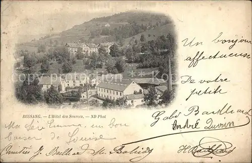 Bussang Vosges L`Hotel des Sources Kat. Bussang