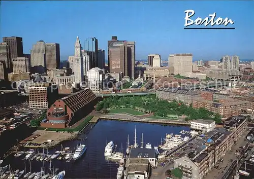 Boston Massachusetts Fliegeraufnahme Wasserfront Kat. Boston
