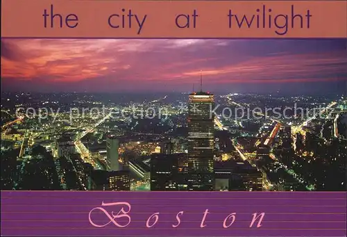 Boston Massachusetts The City at Twilight Kat. Boston