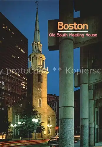 Boston Massachusetts The Old South Meeting House Kat. Boston
