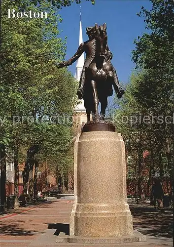 Boston Massachusetts Paul Revere and the Old North Church Kat. Boston