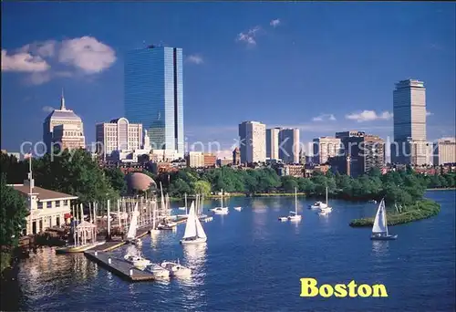 Boston Massachusetts The Charles River and Back Bay Skyline Kat. Boston