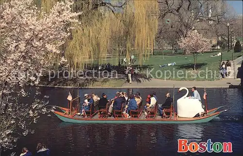 Boston Massachusetts Swanboat in the Public Garden Kat. Boston