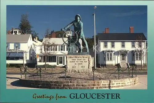 Gloucester Massachusetts Das Fischer Denkmal Kat. Gloucester
