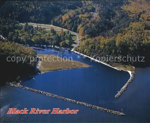 Black River Michigan Fliegeraufnahme Hafen Kat. Black River