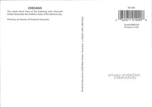 Chicago Illinois Fliegeraufnahme John Hancock Center Kat. Chicago