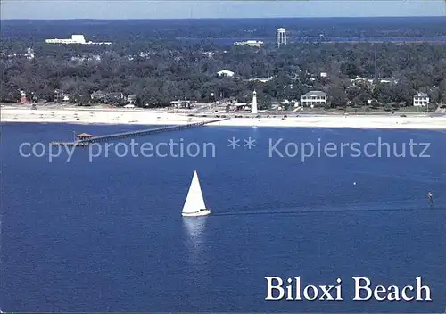 Biloxi Fliegeraufnahme Strand Hafen Leuchtturm Kat. Biloxi