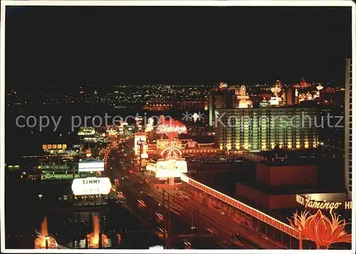 Las Vegas Nevada Teilansicht bei Nacht Kat. Las Vegas