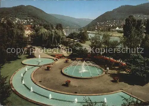 Eberbach Neckar Wasserspiele Kuranlagen Kat. Eberbach