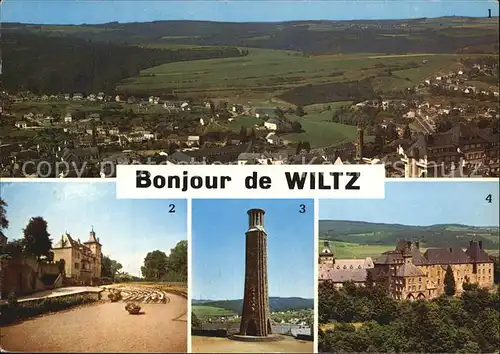 Wiltz Luxembourg Panorama Denkmal Schloss  Kat. Luxemburg