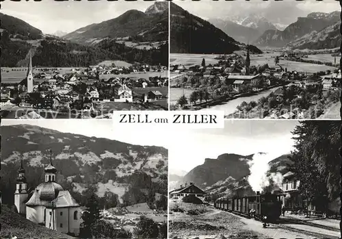 Zell Ziller Tirol Kirche Eisenbahn Panoramen Kat. Zell am Ziller