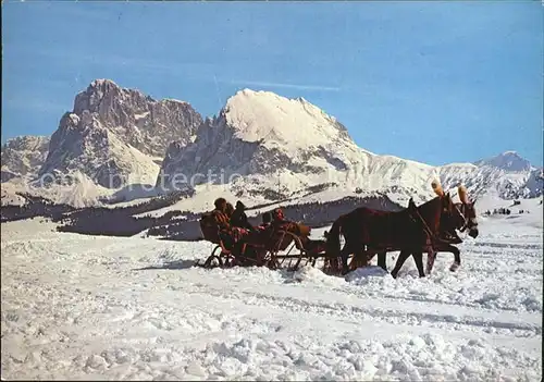 Alpe di Siusi Sassolungo Winter Kat. Seiser Alm Dolomiten