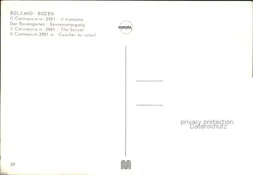 Bolzano Rosengarten Sonnenuntergang Kat. Bolzano