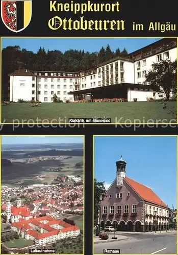 Ottobeuren Kurklinik am Bannwald Rathaus Luftaufnahme Kat. Ottobeuren