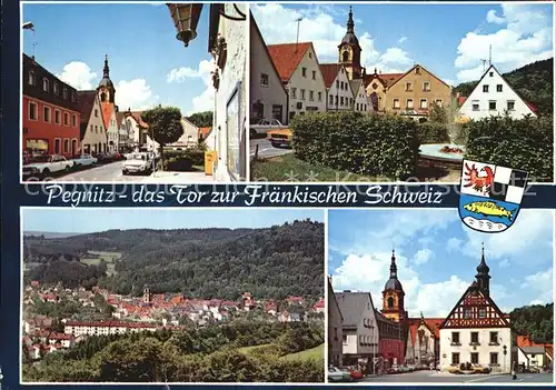 Pegnitz Panorama Stadtansichten Kat. Pegnitz