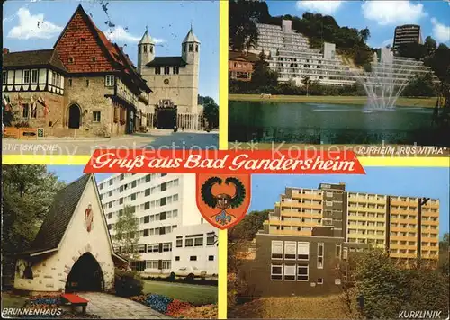 Bad Gandersheim Stiftskirche Kurheim Roswitha Brunnenhaus Kurklinik Kat. Bad Gandersheim