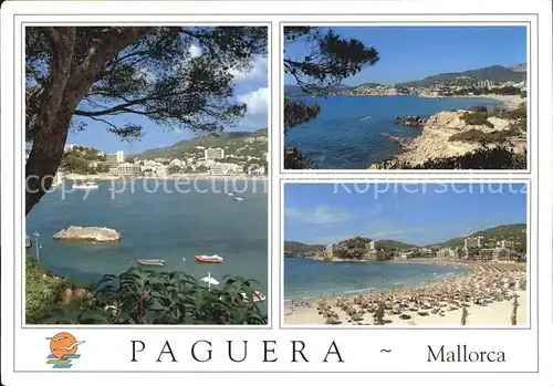 Paguera Mallorca Islas Baleares Strand Panorama Kat. Calvia