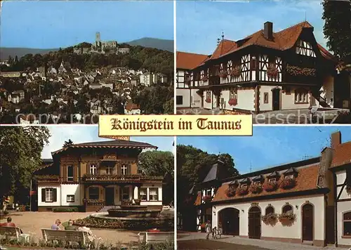 Koenigstein Taunus Burgruine Stadtansichten Kat. Koenigstein im Taunus