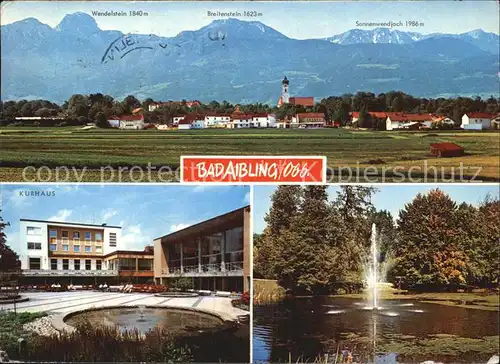 Bad Aibling Kurhaus Springbrunnen Bergkette Kat. Bad Aibling