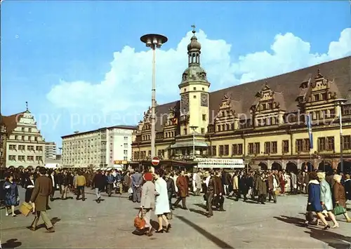 Leipzig Altes Rathaus Alte Waage Markt Kat. Leipzig